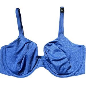 Victoria’s Secret Unlined Semi Demi soft smooth bra marled blue 34D